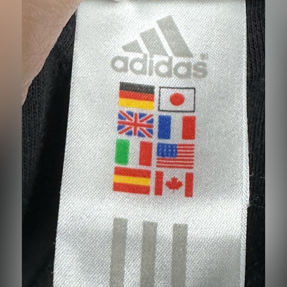 Adidas Black Track Pants with Light Blue Stripes/ Back Pocket - Picture 10 of 14